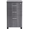 Lorell Pedestal, Mobile, B/B/F, 16"x22"x28-1/4", Weathered Charcoal LLR69560 - alternate 4